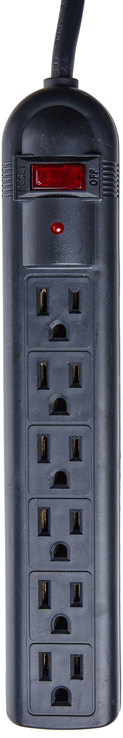 Power Strip, 6 Outlet  125vac 15a