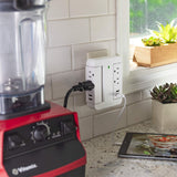 CyberPower P4WSU Professional Surge Protector, 900J/125V, 4 Swivel Outlets, 4 USB-A Charge Ports, White Wall Tap