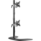 Vertical Dual Monitor Stand - for up to 27" VESA Monitors - Aluminum - Height Adjustable - Dual Monitor Mount for Desk