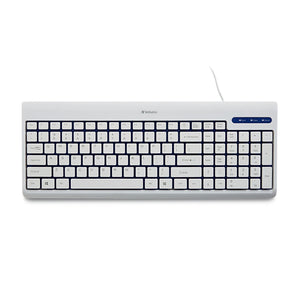 Verbatim 99377 USB Corded Keyboard, White