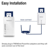 TRENDnet Powerline 500 AV Access Point WiFi Everywhere Wireless N300 Access Point, 500 AV Powerline and Wireless N 300, TPL-410AP