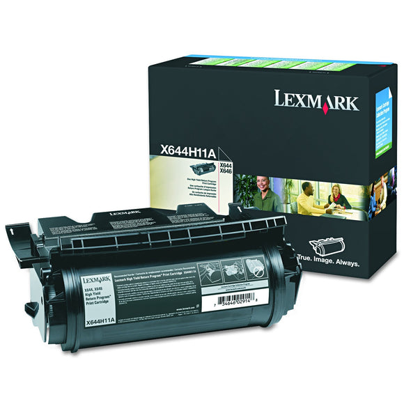 Lexmark X644H11A Black High Yield Return Program Toner Cartridge -Black -Laser -21000 Page -1 Each