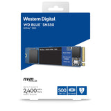 WD Blue SN550 500GB Nvme Internal SSD - Gen3 PCIe 8GB/s, M.2 2280, 3D NAND, Up to 2, 400 MB/S - WDS500G2B0C