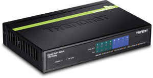 TRENDnet 8-Port Gigabit GREENnet PoE+ Switch,TPE-TG44G, 4 x Gigabit PoE/PoE+ Up to 30 Watts/Port, 4 x Gigabit, 61W Power Budget, 16 Gbps Switch Capacity, Ethernet Unmanaged Switch, Lifetime Protection