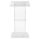 Oklahoma Sound 401S Acrylic Lectern with Shelf, Clear