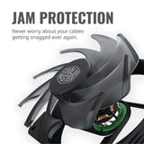 Cooler Master MasterFan SF120R ARGB 120mm Square Frame Fan w/ 8 Independently-Controlled Addressable RGB LEDs, Hybrid Blade Design, Cable Management and PWM Control Fan