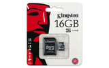 Kingston Digital 16 GB Class 4 MicroSD Flash Card with SD Adapter SDC4/16GB