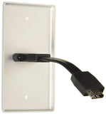 C2G 39870 HDMI Pass Through Single Gang Wall Plate, Brushed Aluminum