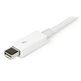 StarTech.com 2m White Thunderbolt Cable Cord - M/M - Thunder Bolt to Thunder Bolt - 2m Thunderbolt Cable for Apple iMac®, MacBook Pro® etc (TBOLTMM2MW)