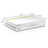 TRENDnet 16-Port Gigabit GREENnet Switch, Polycarbonate, QoS, 32 Gbps Switching Fabric, Fanless, Plug & Play, Half & Full Duplex, TEG-S16D