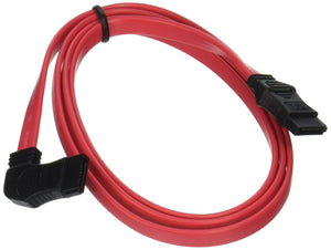 C2G 10187 7-Pin 180° to 90° 1-Device Side Serial ATA Cable, Red (3 Feet, 36 Inches)