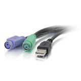 C2G / Cables to Go 27425 USB to Dual PS/2 Keyboard and Mouse Adapter Cable (3 Feet/0.91 Meters)