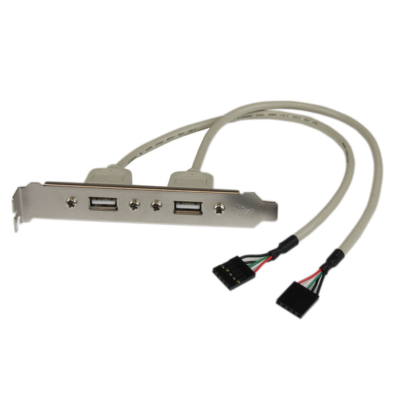 StarTech.com 2 Port USB A Female Slot Plate Adapter - USB panel - USB (F) to 5 pin in-line (F) - USBPLATE