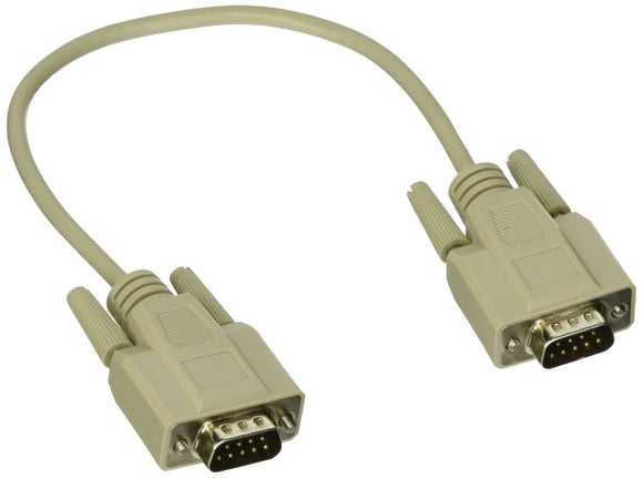 C2G 25219 DB9 M/M Serial RS232 Cable, Beige (1 Feet, 0.30 Meters)