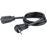 StarTech.com 3 ft Flat Extension Cord - NEMA 5-15R to NEMA Right-Angle 5-15P Power Cable - Low Profile Extension Cord - Right Angle Power Cord (PAC101R3)