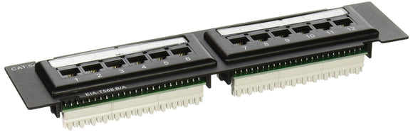 Cross-Connect Cat 5e 110-Type Patch Block 12-Port - Color: Black