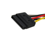 StarTech.com SATA to LP4 with 2x SATA Power Splitter Cable - Power splitter - SATA power (M) to 4 pin internal power, SATA power (F) - 6 in - PYOLP42SATA