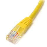 StarTech.com 1 ft. (0.3 m) Cat5e Ethernet Cable - Power Over Ethernet - Molded - Yellow - Ethernet Network Cable (M45PATCH1YL)