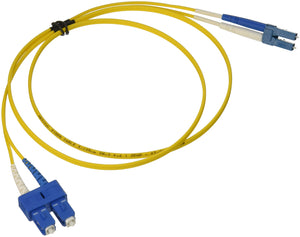 Cables To Go LC/SC Plenum-Rated 9/125 Duplex Single-Mode Fiber Patch Cable