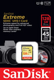 SanDisk Extreme 128GB SDXC UHS-1 Flash Memory Card Speed Up to 45MB/s- SDSDX-128G-X46 (Label May Change)