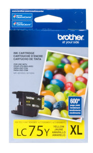 Brother LC75Y High Yield XL Series Ink CartridgeRetail Packaging (Yellow)