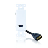 C2G 41043 HDMI Pass Through Wall Plate, White