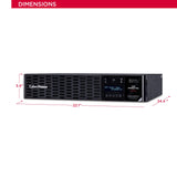 CyberPower PR2000RT2UN Smart App Sinewave UPS System, 2000VA/2000W, 8 Outlets, 2U Rack/Tower, Rmcard205 Pre-Installed