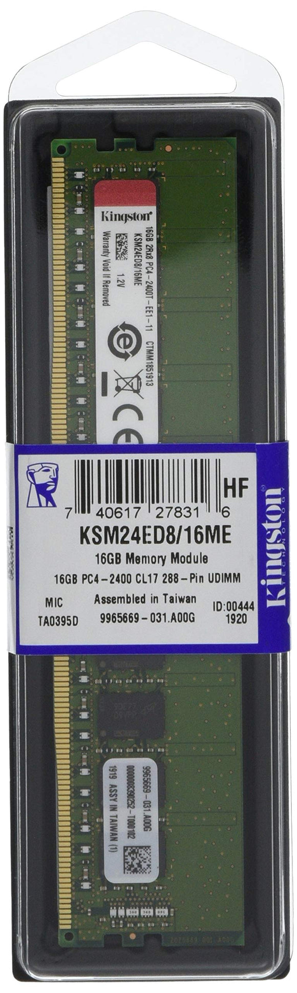 Kingston 16GB 2400MHz DDR4 ECC CL17 DIMM 2Rx8 Micron E