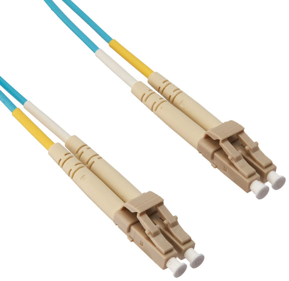 Cable,Fiber,Lc/Lc,1m,Lo Multimode,Aqua,50/125,Om4