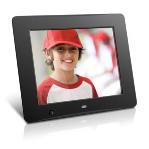 Aluratek Digital Photo Frame with Energy Efficient Motion Sensor 4GB Built in Memory Black