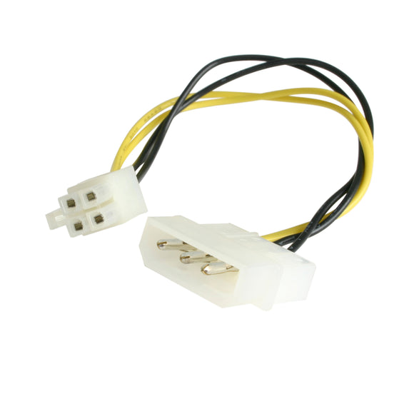 StarTech.com 6in LP4 to P4 Auxiliary Power Cable Adapter - LP4 to 4 pin ATX - Molex to P4 Adapter - LP4 to P4 (LP4P4ADAP)