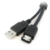 StarTech.com eSATA and USB A to Power eSATA Cable - Power Over eSATA cable - eSATAp (M) to USB, eSATA (M) - 3 ft - ESATAUSBMM3