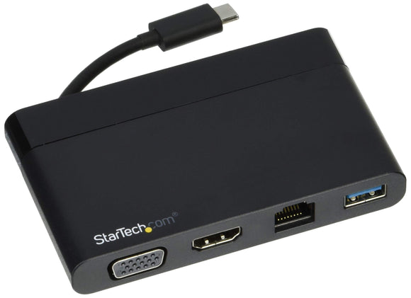 StarTech.com Single 4K Monitor USB C Multiport Adapter with HDMI and VGA - Mac, Windows & Chrome OS (DKT30CHVCM)