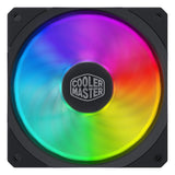 Cooler Master MasterFan SF120R ARGB 120mm Square Frame Fan w/ 8 Independently-Controlled Addressable RGB LEDs, Hybrid Blade Design, Cable Management and PWM Control Fan