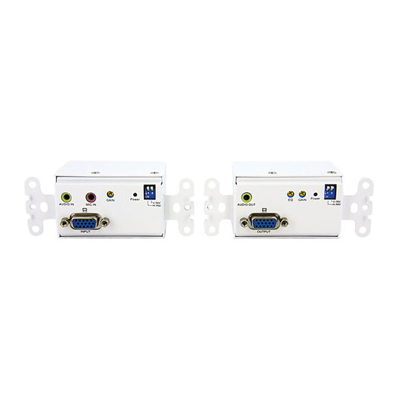 StarTech.com 950 ft. (300 m) VGA Over Cat5 - VGA Extender - Wall Plate, Mounting - Cat5 with Audio - Video Extender (STUTPWALLA)