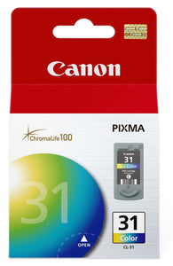 Genuine Canon CL-31 Ink Cartridge, Tri-Colour