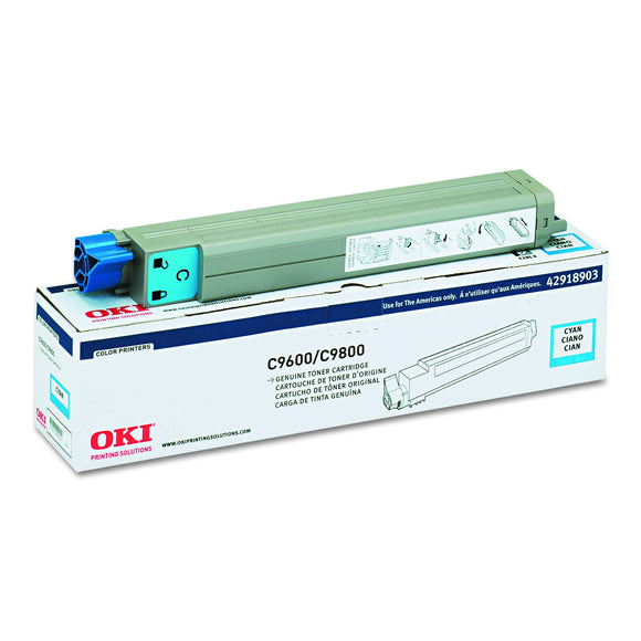 OKIDATA 42918903 Type c7 Toner Cartridge for okidata c9600, c9800, Cyan