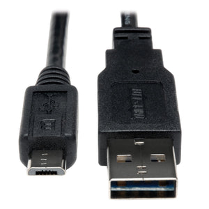 Universal Reversible USB 2.0 Hi-Speed Cable (Reversible a to 5pin Micro B M/M)