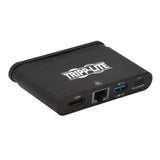 Tripp Lite USB-C Hub with 4K HDMI, Gigabit Ethernet, USB-A, USB-C PD Charging (5A, 100W), Thunderbolt 3, DisplayPort Alt Mode, 5 Gbps, Black (U444-T6N-H4GUBC)