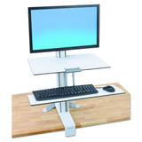 Ergotron WorkFit-S Single LD with Worksurface and Stand, White