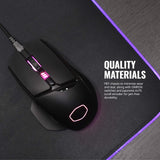 Cooler Master mm830 Gaming Mouse with 24, 000 DPI Sensor, Hidden D-Pad Buttons, 4-Zone RGB, and Precision Wheel