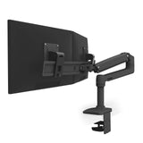 Ergotron 45-489-224 Lx Desk Dual Direct Arm - Mounting Kit (Articulating Arm, Desk Clamp Mount, 2 Pivots, Mounting Hardware, Dual Displays Bow, 7 Inch, Black