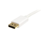 StarTech.com MDP2DPMM3MW 3m 10 ft White Mini DisplayPort to DisplayPort 1.2 Adapter Cable M/M - DisplayPort 4k with HBR2 Support - Mini DP to DP Cable