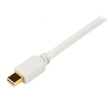 StarTech.com 3 ft Mini DisplayPort to DVI Adapter Cable - Mini DP to DVI Video Converter - MDP to DVI Cable for Mac / PC 1920x1200 - White (MDP2DVIMM3W)