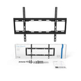 Promounts Flat Low Profile TV Wall Mount Bracket for 42-80" TVs up to 100 lbs, VESA up to 600x400 with Bubble Level (FF64), Black