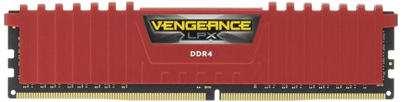 Corsair CMK8GX4M1A2400C16R Vengeance LPX 8GB DDR4 Dram 2400MHz (PC4-19200) C16 Memory Kit, Red