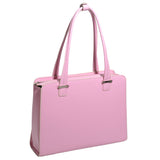 McKlein 96629 USA Verona 15" Leather Fly-Through Checkpoint-Friendly Ladies' Laptop Briefcase Pink