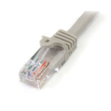 StarTech.com Cat5e Ethernet Cable - 3 ft - Gray- Patch Cable - Snagless Cat5e Cable - Short Network Cable - Ethernet Cord - Cat 5e Cable - 3ft (45PATCH3GR)