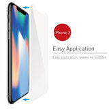 iPhone X Screen Protector, Macally Full HD Tempered Glass Screen Protector [Scratch-Resistant] for Apple iPhone X / 10 (TEMPX)