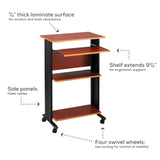 Safco Products Muv Stand-up Workstation, Medium Oak, 1923MO